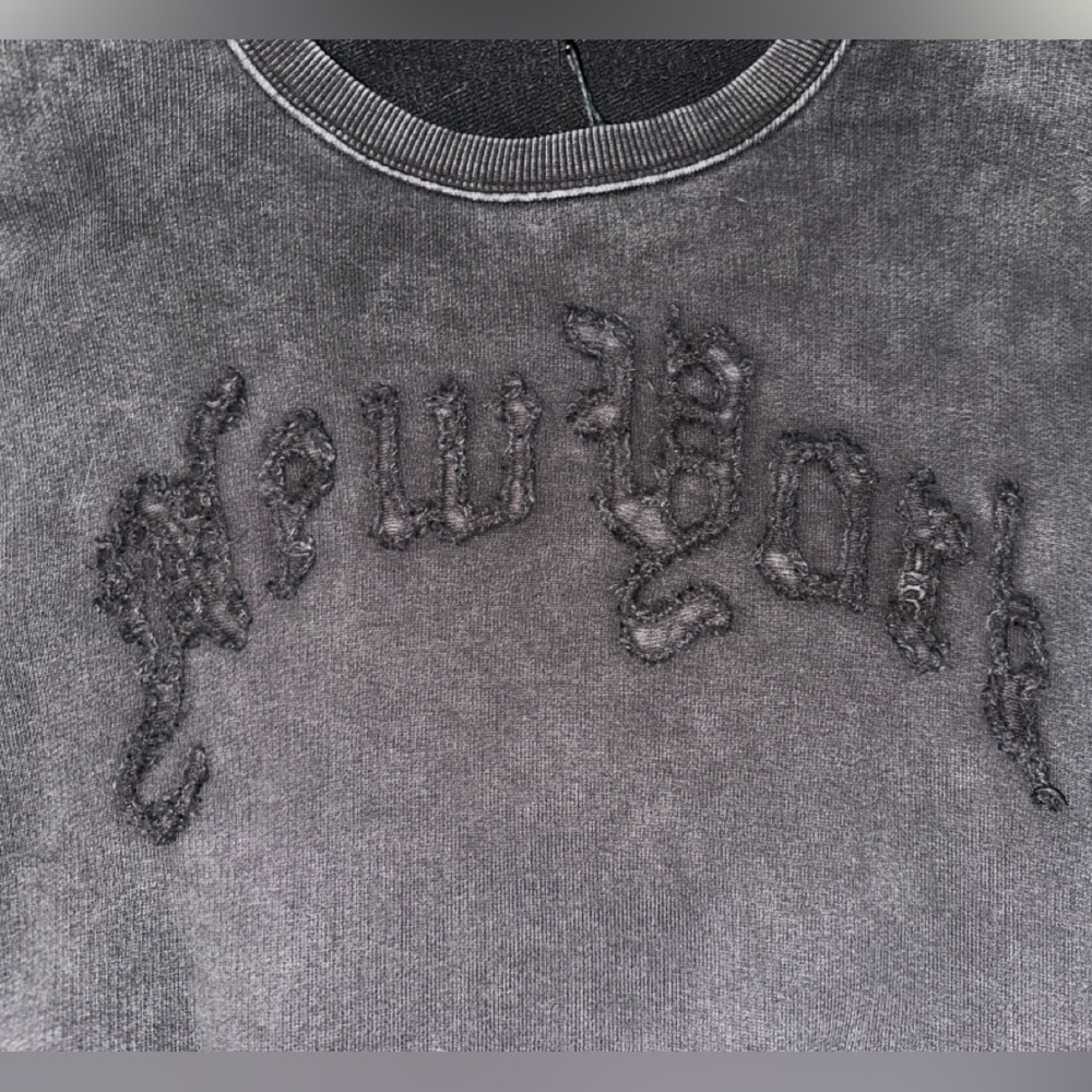 New NWT R13 Black 'New York' Balloon Crewneck Sweatshirt Size Small - Picture 4 of 11